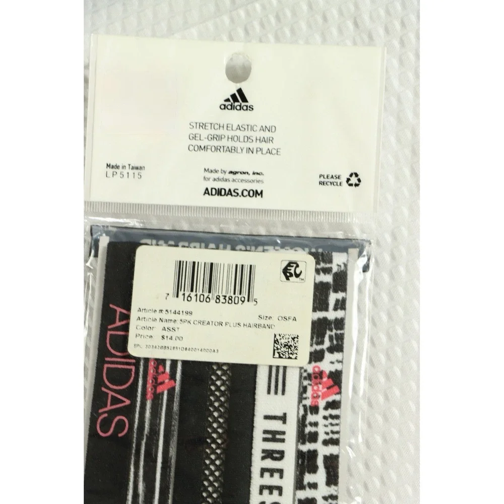 Blokecore Sporty Gym Adidas Hairband 5 Pack Brand New Athletic Headband